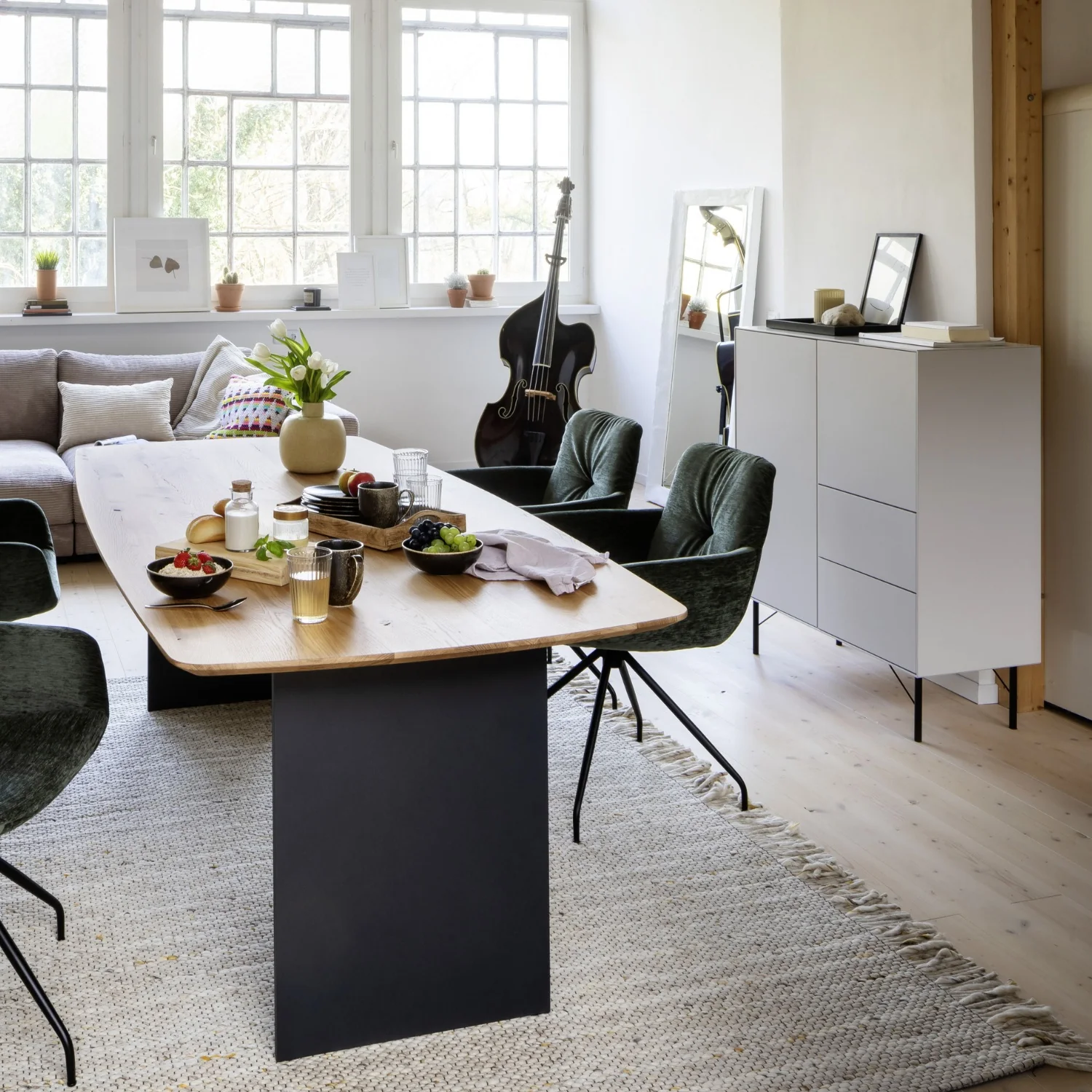 RAUM.FREUNDE Highboard Henri, 2-trg + 2 Schubladen, Push-to-open Funktion - Image 8