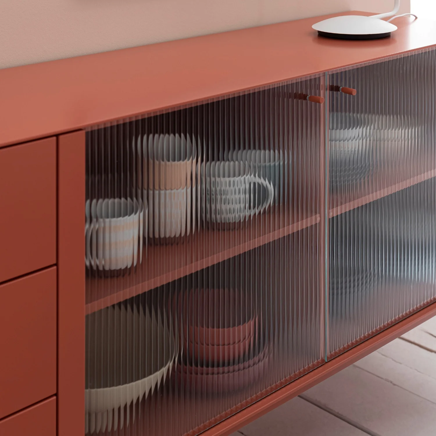 RAUM.FREUNDE Sideboard Henri , 2-trg mit Schubladen, ant red matt - Image 4