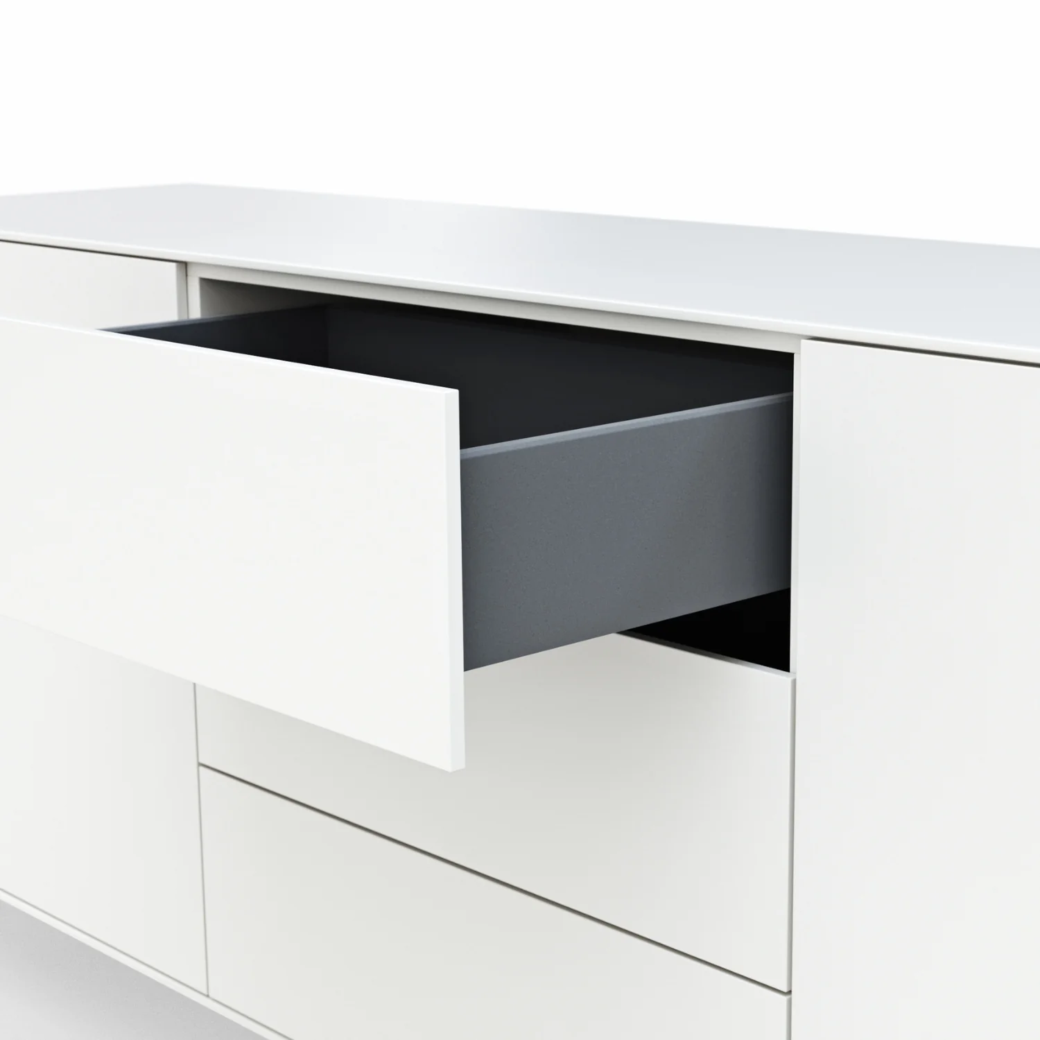 RAUM.FREUNDE Sideboard Henri auf Rollen, Weiß - Image 4