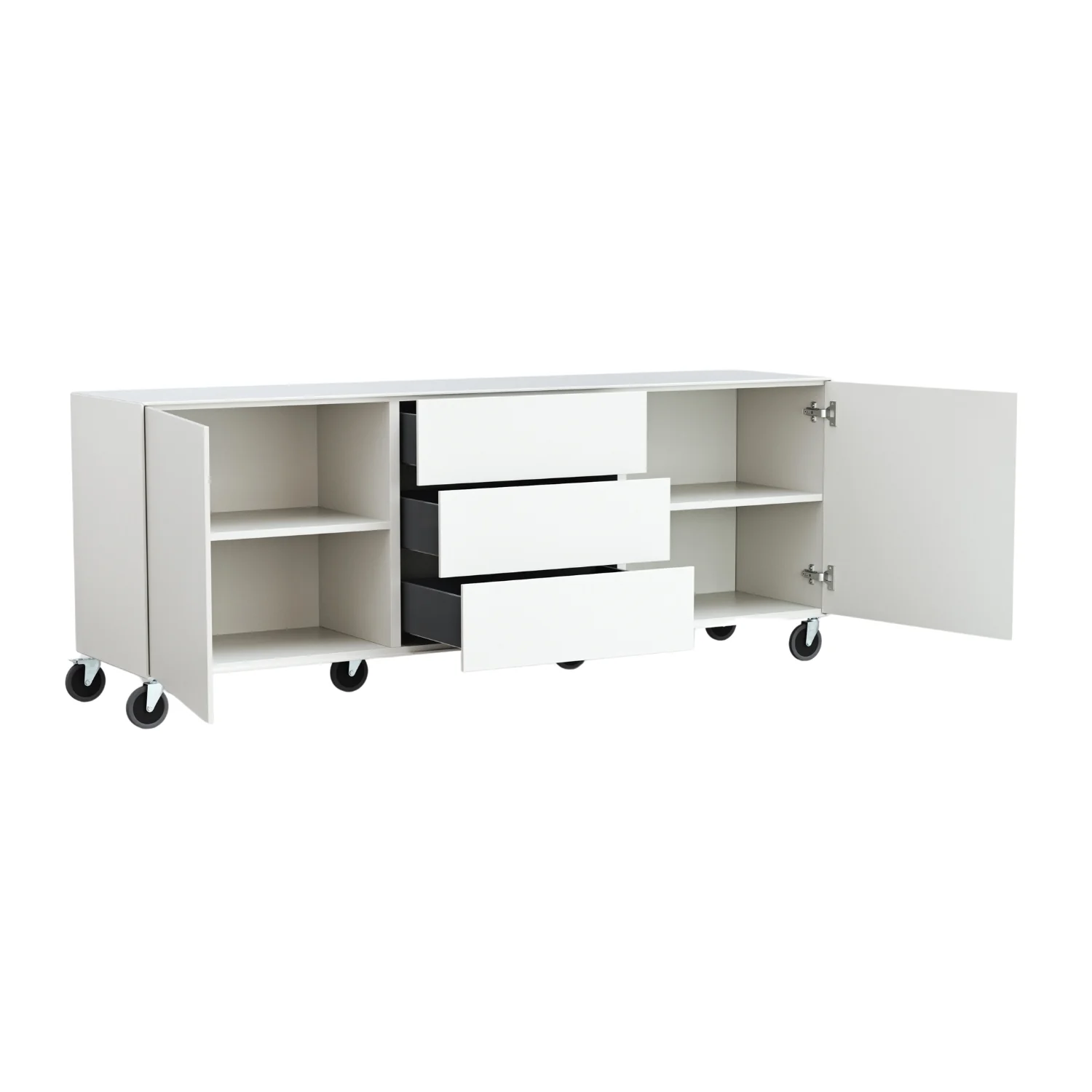 RAUM.FREUNDE Sideboard Henri auf Rollen, Weiß - Image 5