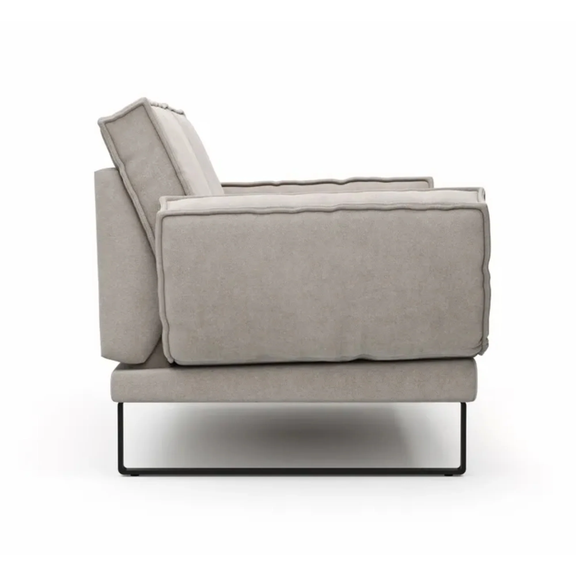 RAUM.FREUNDE Sofa MY, 2,5-Sitzer mit verstellbarer Rücken- & Armlehne + Drehsitze, Stoffbezug Hellgrau - Image 6
