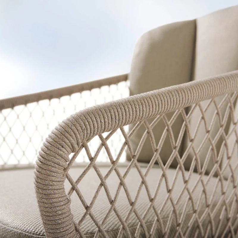 Sieger Gartenstuhl Gomera, Dining Chair mit Rope-Bespannung, inkl. Sitz- & Rückenkissen - Image 3