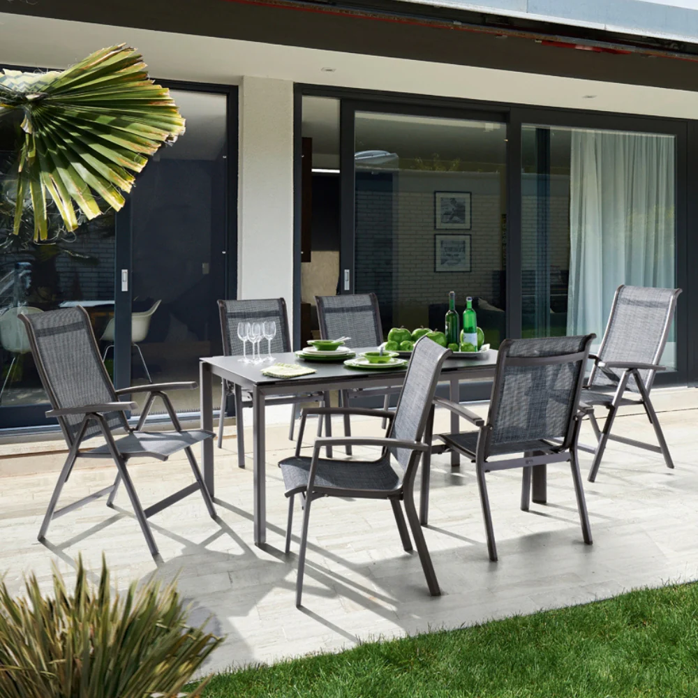 Sieger Klappsessel Calvi, Gartenstuhl mit Alu-Gestell & Textilux®-Gewebe - Image 8