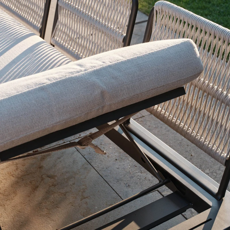 STERN Enya 3-Sitzer Bank / Liege für Gartenlounge, mit Kordelbespannung - Image 19