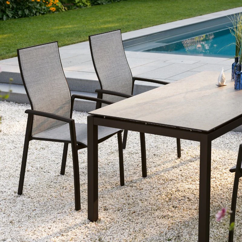 STERN Kari Stapelsessel, Hochlehner Gartenstuhl mit Aluminium-Gestell - Image 11