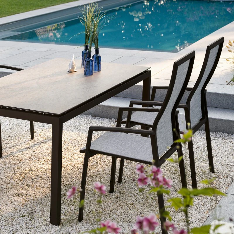 STERN Kari Stapelsessel, Hochlehner Gartenstuhl mit Aluminium-Gestell - Image 12