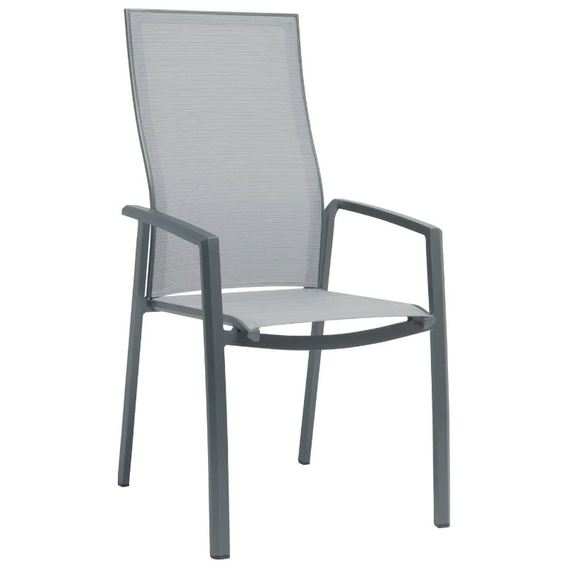 STERN Kari Stapelsessel, Hochlehner Gartenstuhl mit Aluminium-Gestell - Image 6