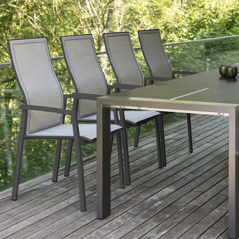 STERN Kari Stapelsessel, Hochlehner Gartenstuhl mit Aluminium-Gestell - Image 7