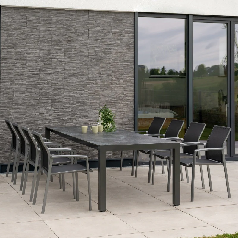 STERN Kari Stapelsessel, Niedriglehner Gartenstuhl mit Aluminium-Gestell - Image 8