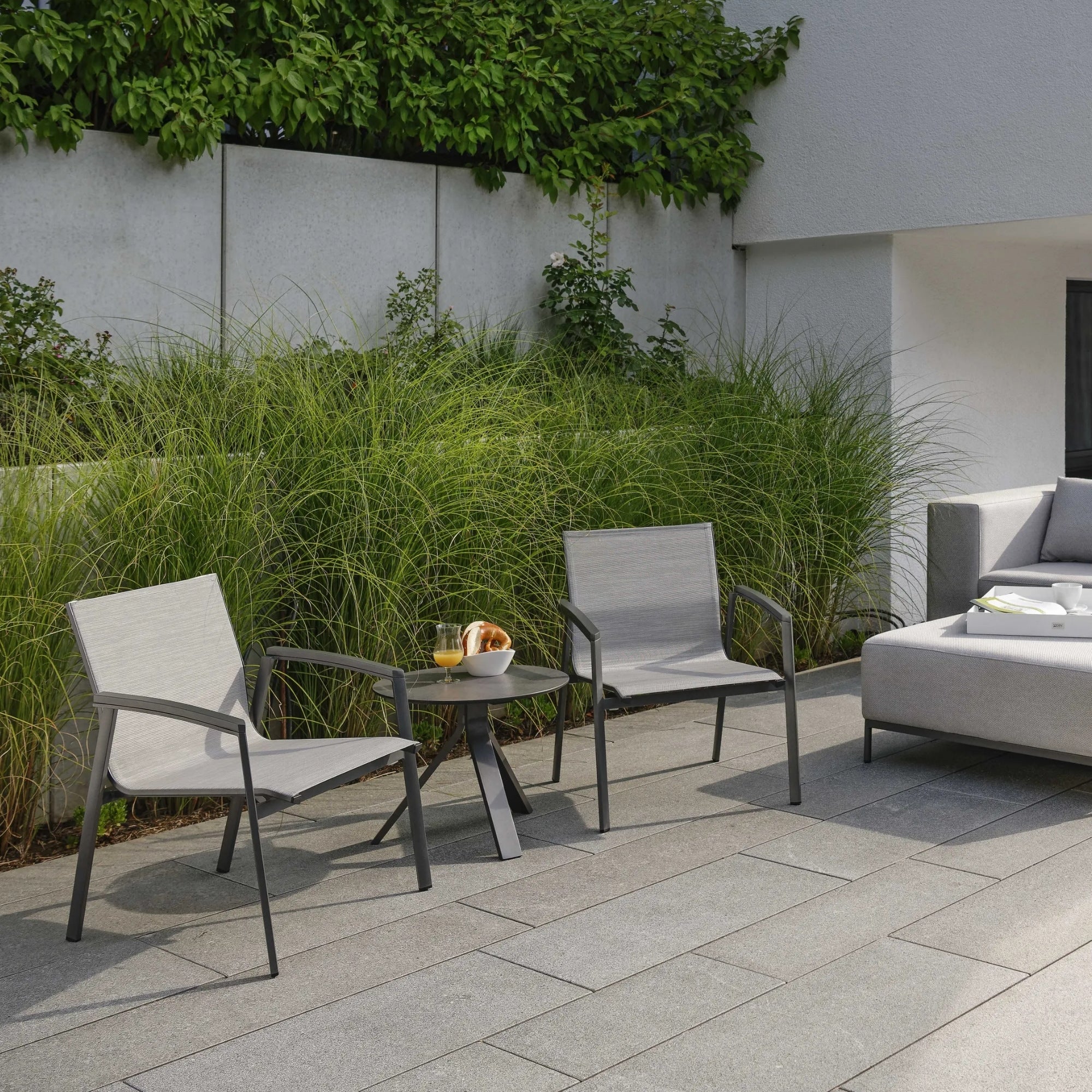 STERN New Top Lounge-Stapelsessel Gartenstuhl 2er Set, Alu-Gestell - Image 6
