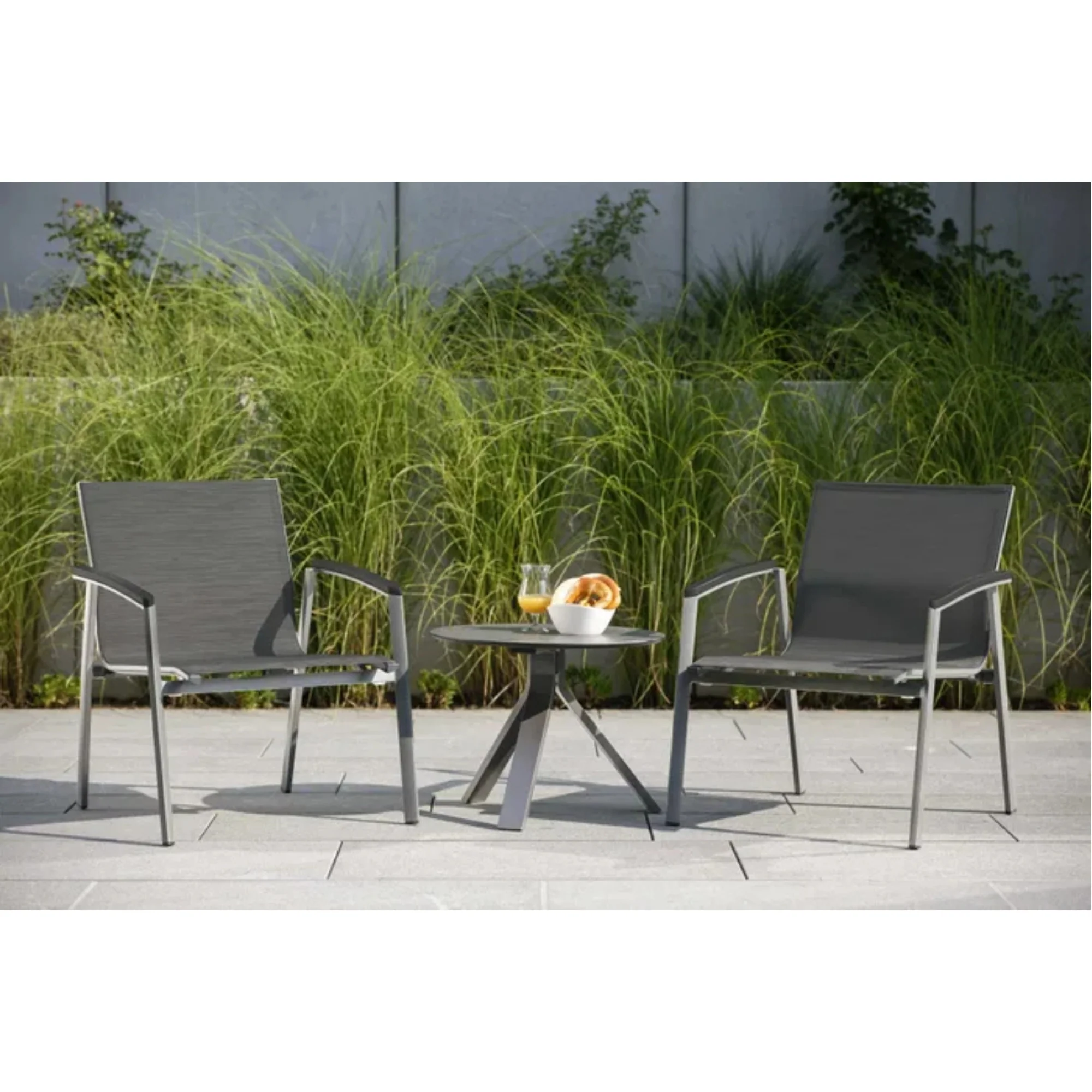 STERN New Top Lounge-Stapelsessel Gartenstuhl 2er Set, Alu-Gestell - Image 7
