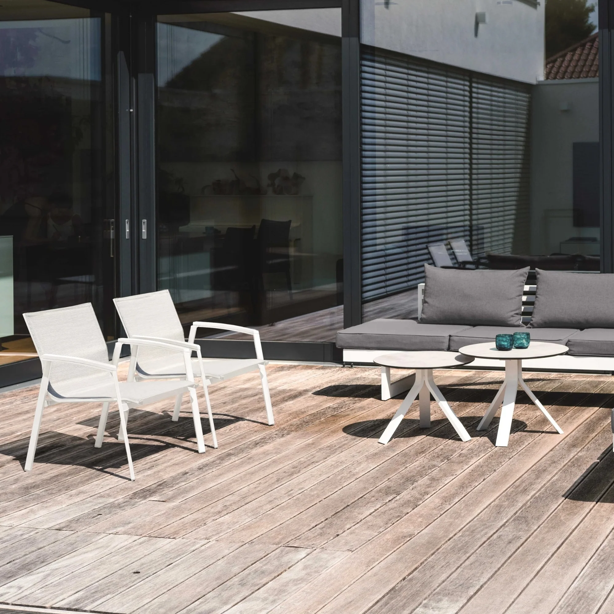 STERN New Top Lounge-Stapelsessel Gartenstuhl 2er Set, Alu-Gestell - Image 8