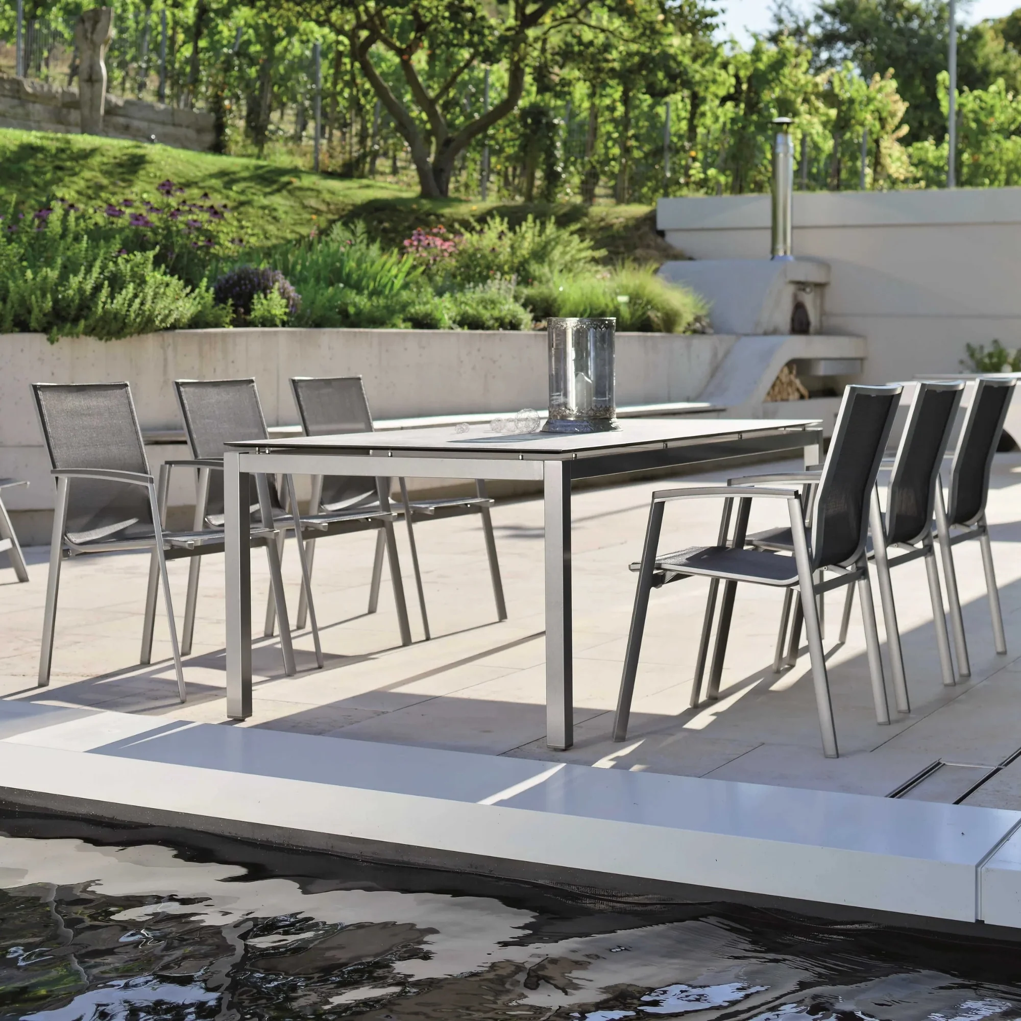 STERN New Top Stapelsessel Gartenstuhl mit Alu-Gestell, stapelbar - Image 7