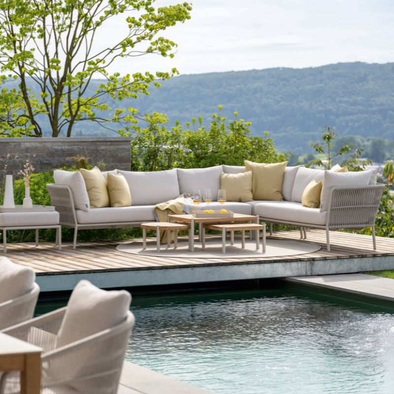 STERN Romy Gartenlounge Set 4-Sitzer + Hocker - Image 2