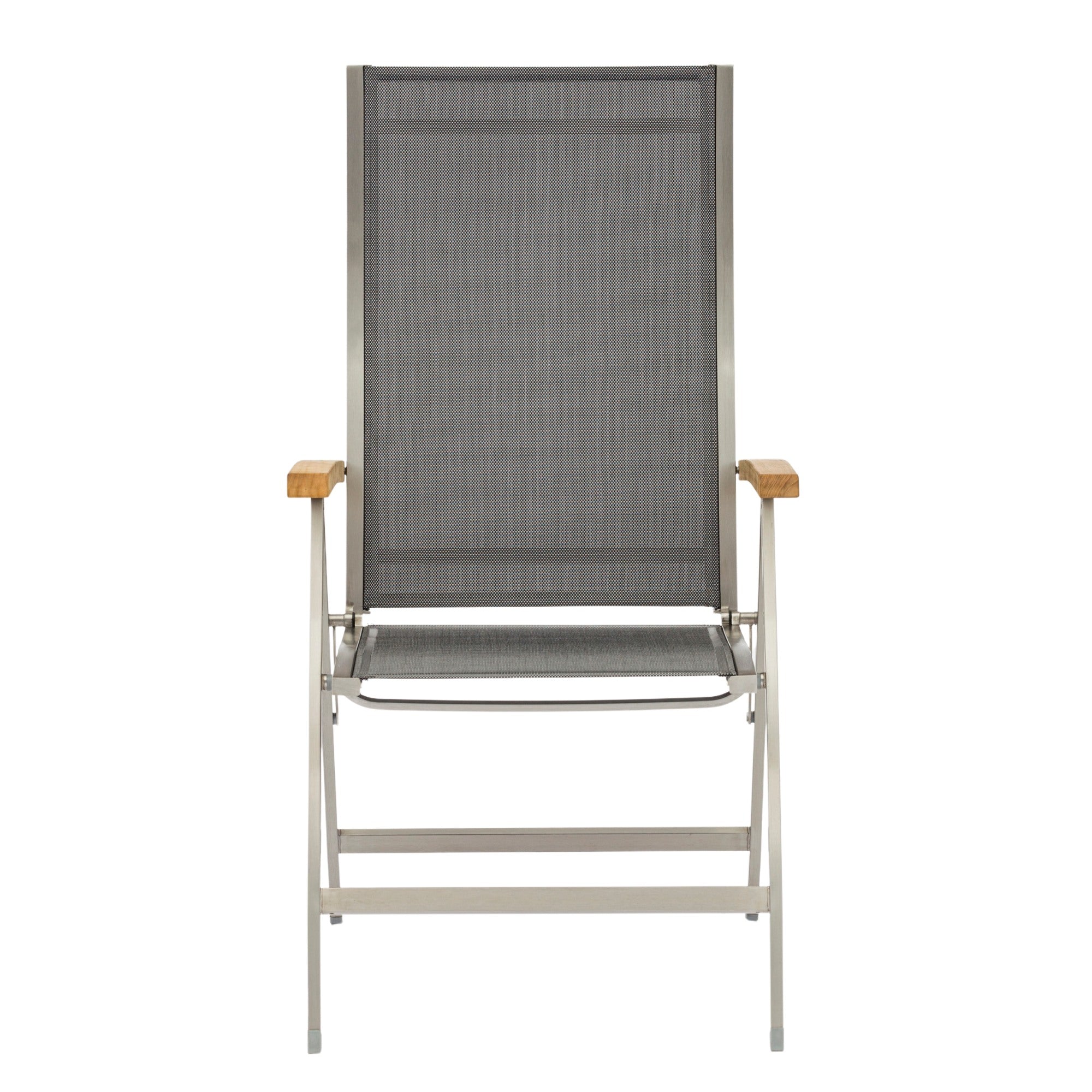 ZEBRA Klappsessel One Gartenstuhl mit Edelstahlgestell und Teakholz-Armlehnen, verstellbar - Image 13
