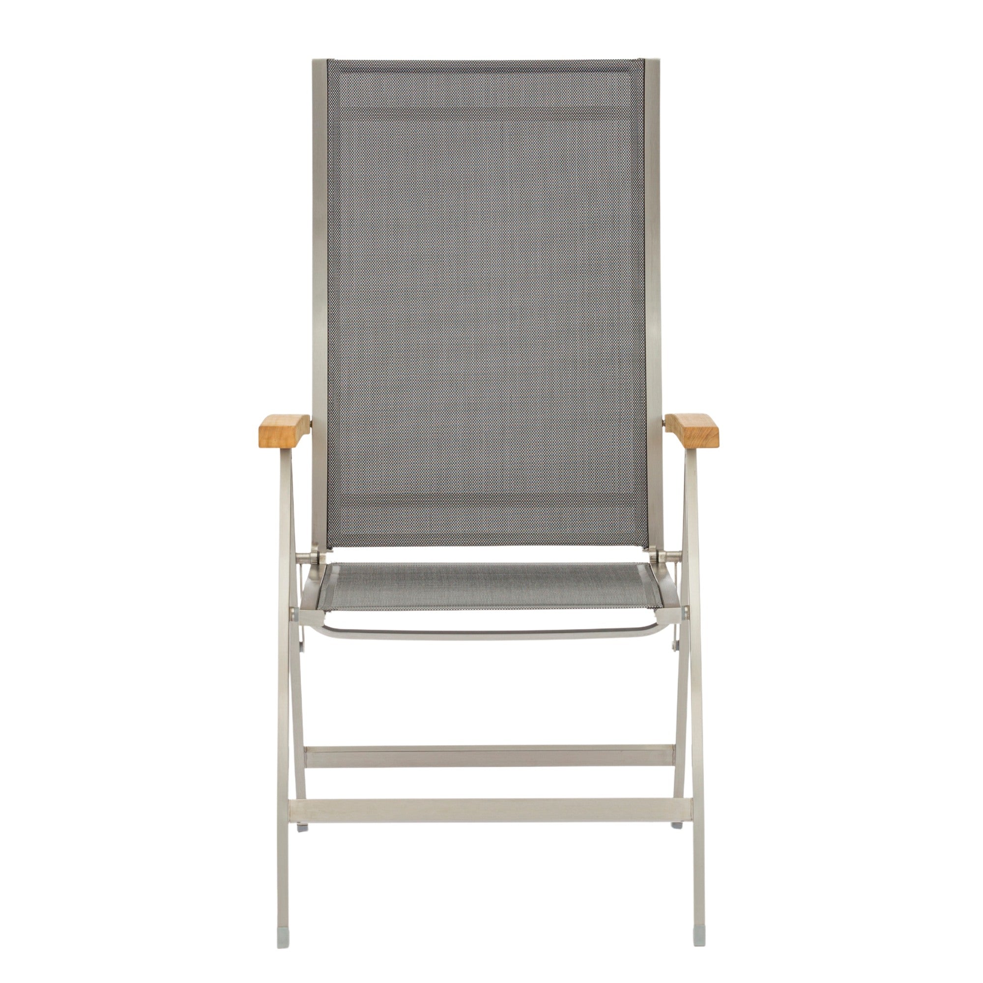 ZEBRA Klappsessel One Gartenstuhl mit Edelstahlgestell und Teakholz-Armlehnen, verstellbar - Image 6