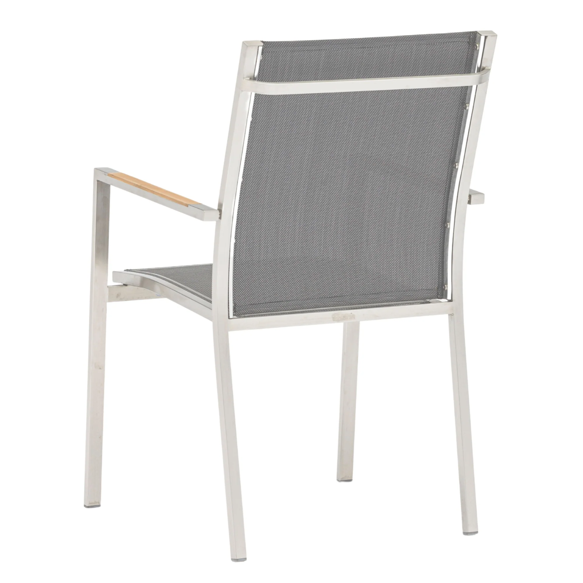 ZEBRA Stapelsessel One Gartenstuhl mit Edelstahlgestell und Teakholz-Armlehnen - Image 11